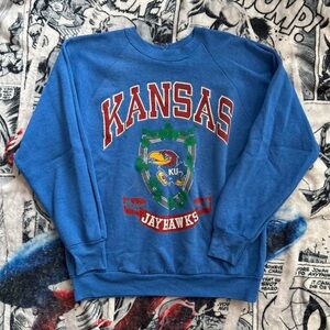 Vintage Kansas Jayhawks Blue crewneck Sweater